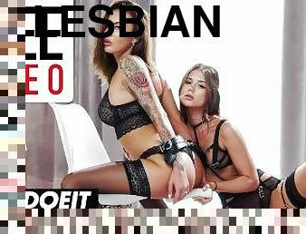 Lesbian Stepsisters Have An Erotic Tongue Action Full Scene