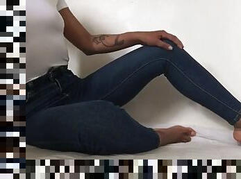 Say a little prayer  zara denim jean try on haul  whispered ramble  asmr