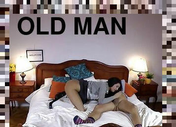 Hot teen fucks old man