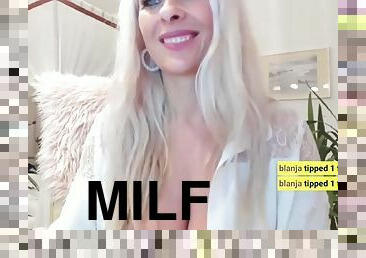 milf, blonde, solo, bottes