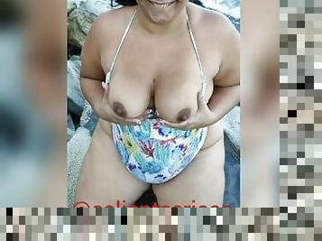 masturbieren, öffentliche, dilettant, reifen, zwischen-den-rennen, junge, latina, fett-mutti, strand, exhibitionist