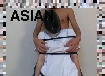 asiatisk, bdsm, latex, bondage