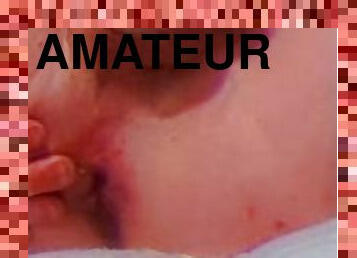 masturbation, amateur, énorme-bite, secousses, solo, bite