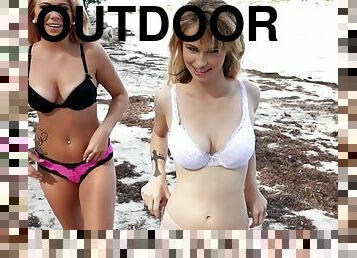 Outdoor trio for Lilli Dixon and Mia Pearl