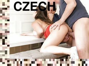 doggy, junge, czech, cuckold, brunette, wirklichkeit