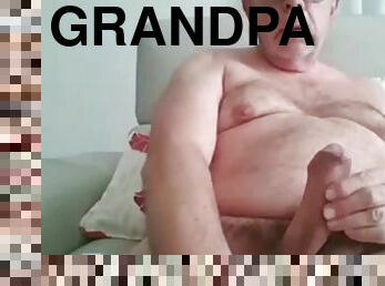 Grandpa cum on cam