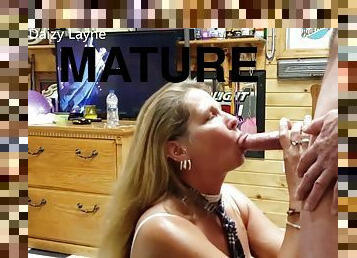 Mature Daizy Layne Schoolgirl Deepthroats,Sucks,Swallows Huge Cock - Homemade