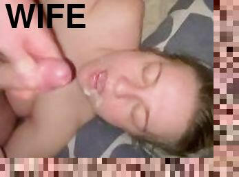 gros-nichons, femme, amateur, ejaculation-sur-le-corps, milf, branlette, point-de-vue, ejaculation, blonde, britannique