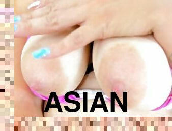 asiatique, gros-nichons, mamelons, latina, maman, butin, baisers, seins, mamelons-gonflés, sucer