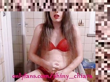 masturbation, transsexuelle, amateur, babes, ejaculation-sur-le-corps, branlette, ladyboy, ejaculation, mignonne, italien