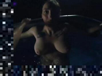 Making a splash with my big tits