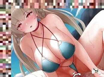 teta-grande, mulher-madura, loira, anime, hentai, 3d, peituda