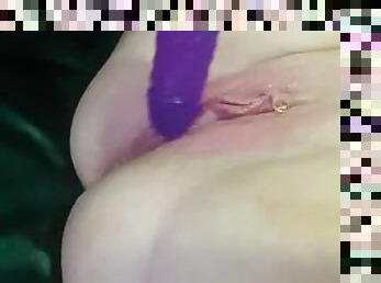 masturbation, orgasme, chatte-pussy, giclée, amateur, milf, belle-femme-ronde, blonde, gode, solo