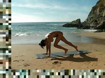 Yoga Video On The Ocean Beach