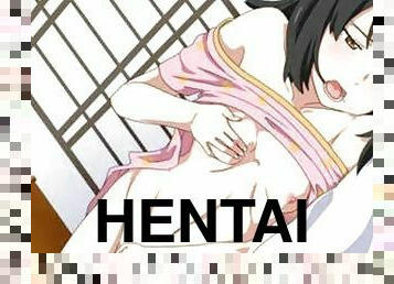 anális, kemény, puncibaélvezés, barátnő, első-alkalom, anime, hentai, szűz