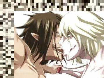 Eren Titan fuck Anne female Titan hardcore doggy in public attack on Titan anime hentai uncensored