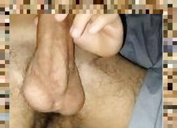 Morning solo masturbation with my massive white cock