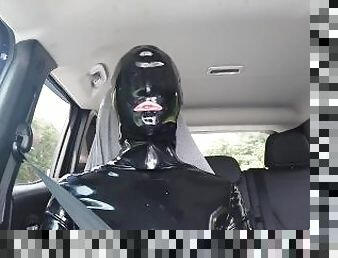 Full Body M2F Latex Outfit - Car Ride and Walking In Public - Latex - Video 3