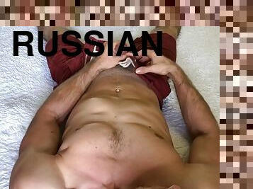 masturbation, orgasme, russe, amateur, gay, maison, solo