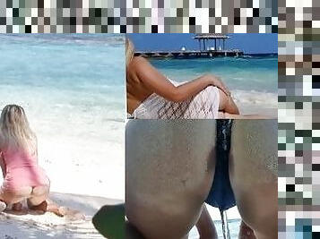 Public Beach moments 2023 Masturbation Squirting Orgasm