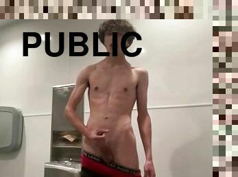 Gay Teen Model Masturbates Inside A Pet Stores Public Restroom!