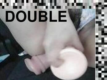 orgasme, giclée, amateur, anal, jouet, voiture, double, gode, fétiche, solo