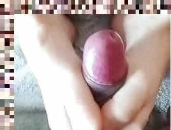 masturbation, amateur, ejaculation-sur-le-corps, énorme-bite, couple, pieds, point-de-vue, ejaculation, lingerie, fétiche