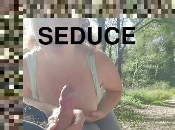 Exhibitionist seduces MILF to fuck and suck in the park