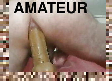 cul, énorme, amateur, anal, jouet, gay, gode