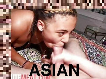 asiatique, fellation, ejaculation-sur-le-corps, ébène, énorme-bite, interracial, latina, compilation, black, bite