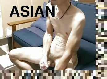 asiatique, masturbation, vieux, amateur, mature, ejaculation-sur-le-corps, gay, maison, japonais, branlette