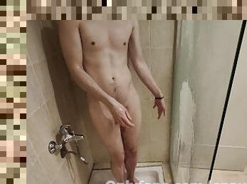 Snauwflake  Wet boy jerked off in the shower with his huge cock (French Porn) ????????????????????????????????