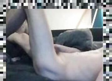 naked and chilling on gay zoom blowing some clouds part 2