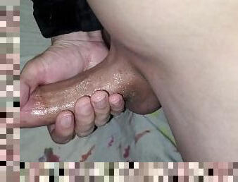 Young Hot Stud Edges His Big Fat Wet Cock for the 3rd Load of the Day!!!