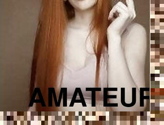 amateur, rousse, fétiche, solo, fumer