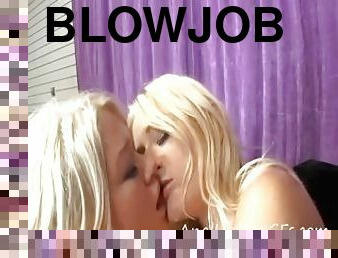 Blonde ass lick sluts share cumshot