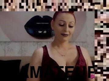 Domina redhead lady on webcam
