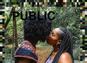 PUBLIC Walk in Park, Private African Lesbian Dildo Fuck