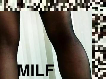 onani, strømpebukse, amatør, milf, undertøy, naturlig, fetisj, røyking, nylon, ben