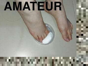 amateur, pieds, fétiche, solo