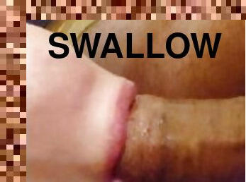 Deep throat and cumm swallow