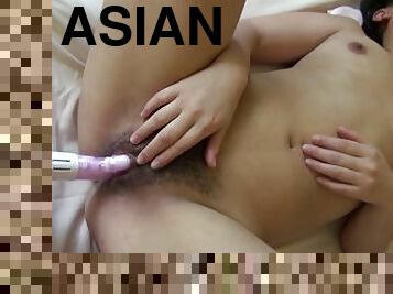 asiatique, cul, gros-nichons, poilue, chatte-pussy, amateur, fellation, hardcore, maison, point-de-vue