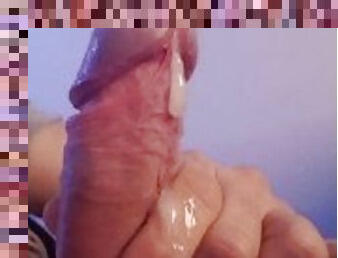 New toy: trying out for 1st time a cock and ball kit from Longerlover to a creamy ruined cumshot