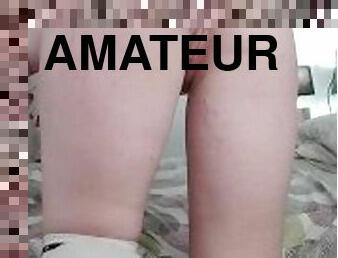 cul, masturbation, chatte-pussy, amateur, anal, jouet, maison, serrée, assez, bout-a-bout