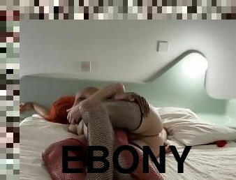 Ebony Orgasm With Femboy