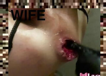Wife destroys husband's anal. Extreme fisting & prolapse