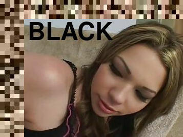 Black MOnster Cock Fucks His Young Girlfriend Pussy