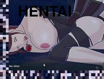 cul, amateur, anal, hardcore, ejaculation-interne, rousse, anime, hentai, bout-a-bout, halloween