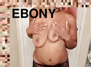 Ebony egirl strip tease