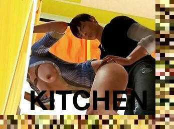 The guy fucks a bitch in the kitchen  hot_cartoons